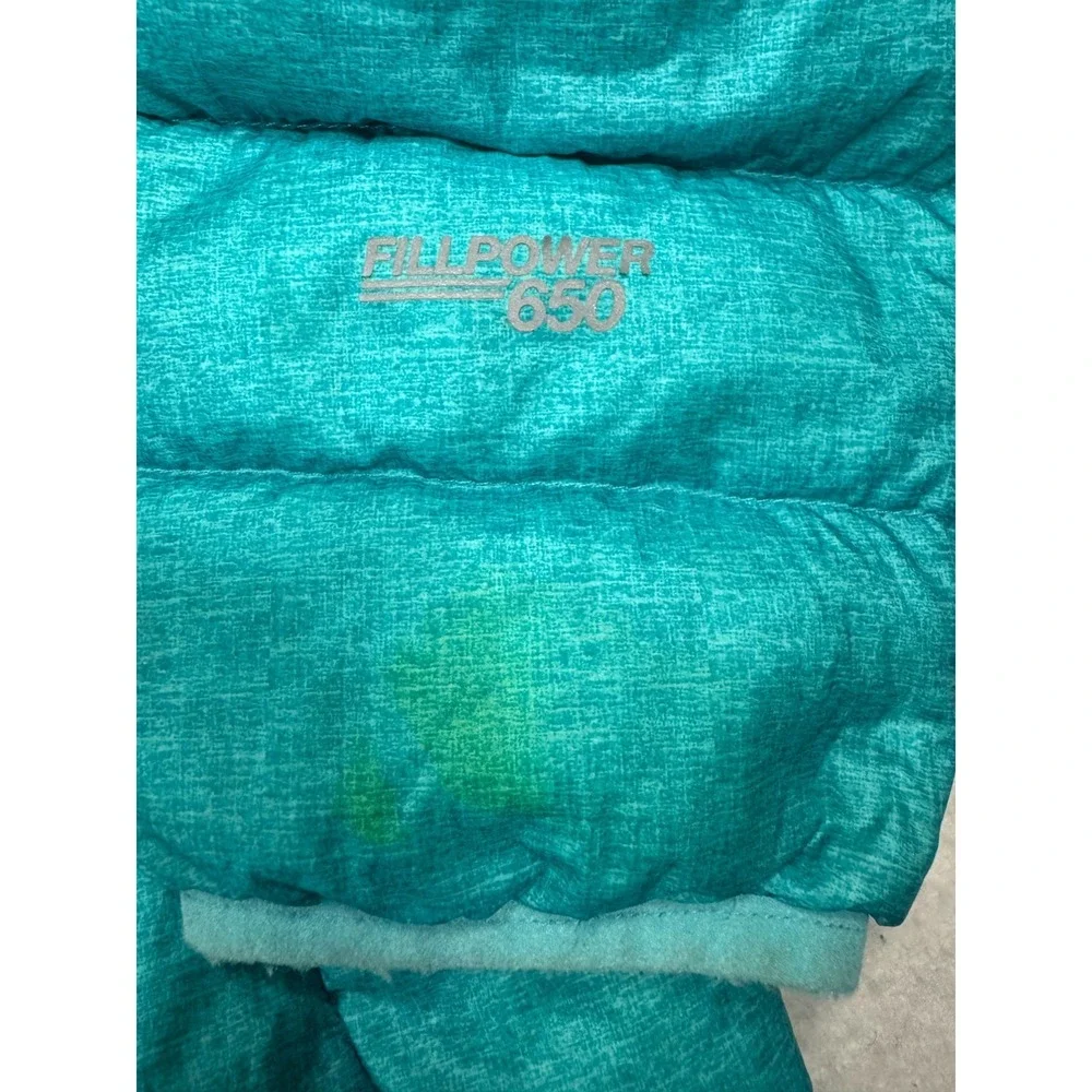 Gerry Puffer Jacket Girls L(14/16) Teal Fill Power 650 Insulated Hooded Outdoor